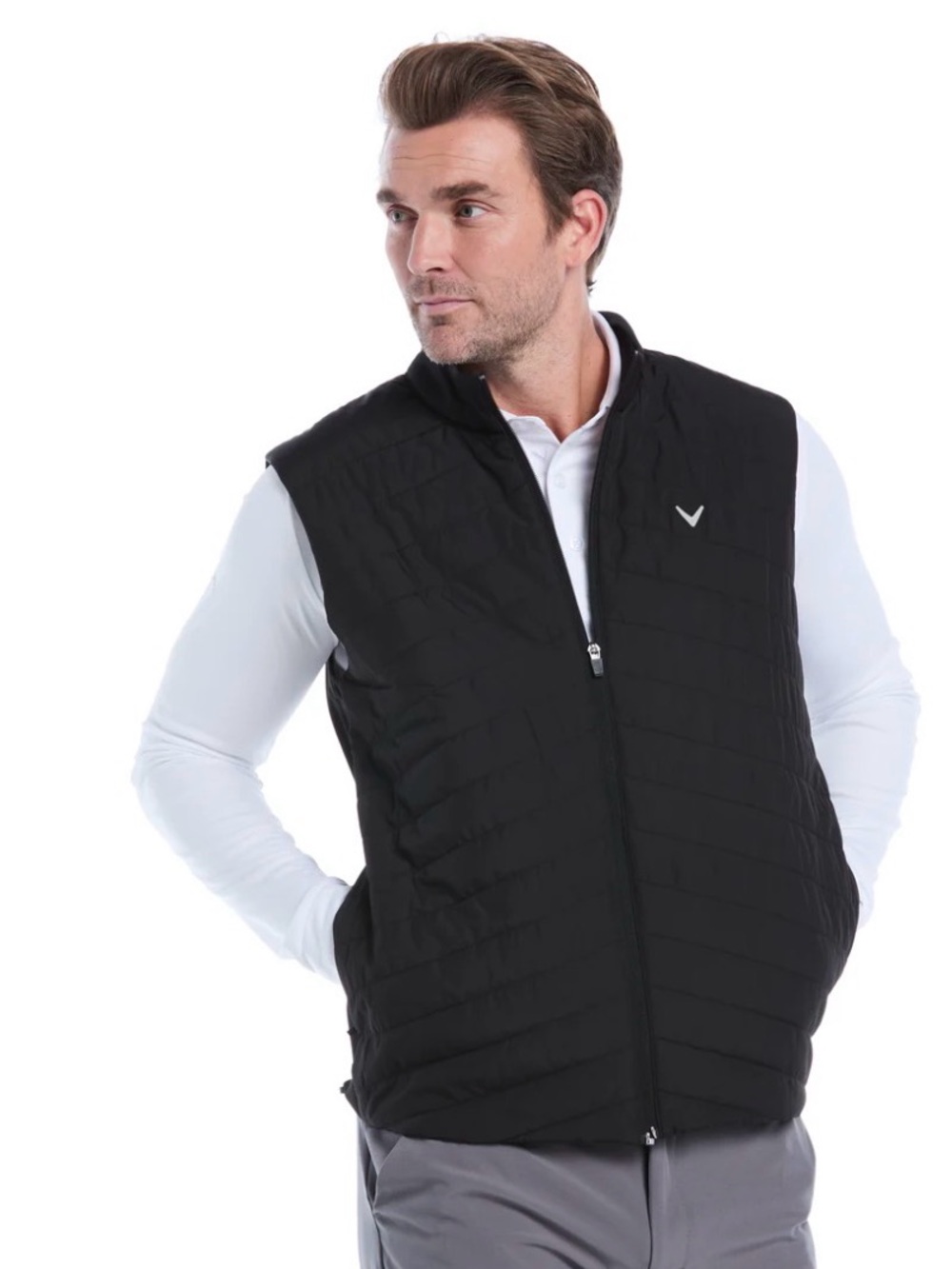 Callaway Men’s Black Quilted Sleeveless Golf Vest size XL